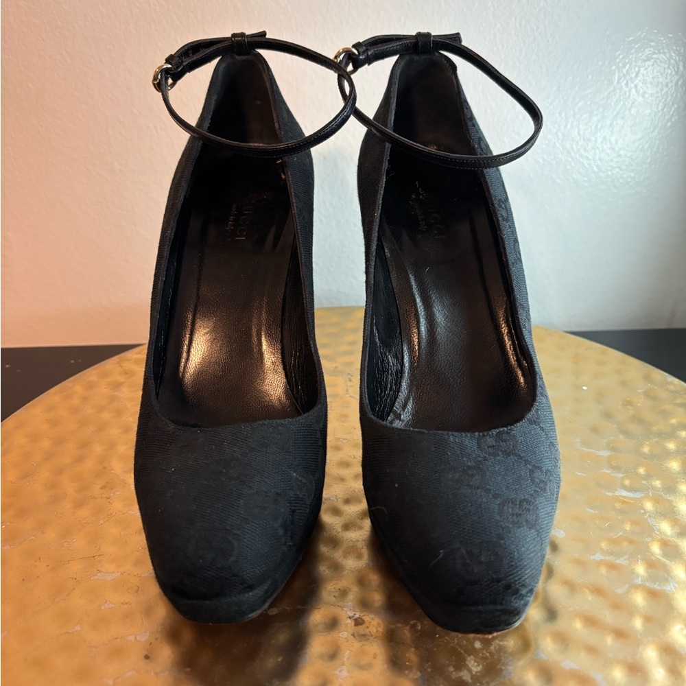 Black Ankle Strap Heels